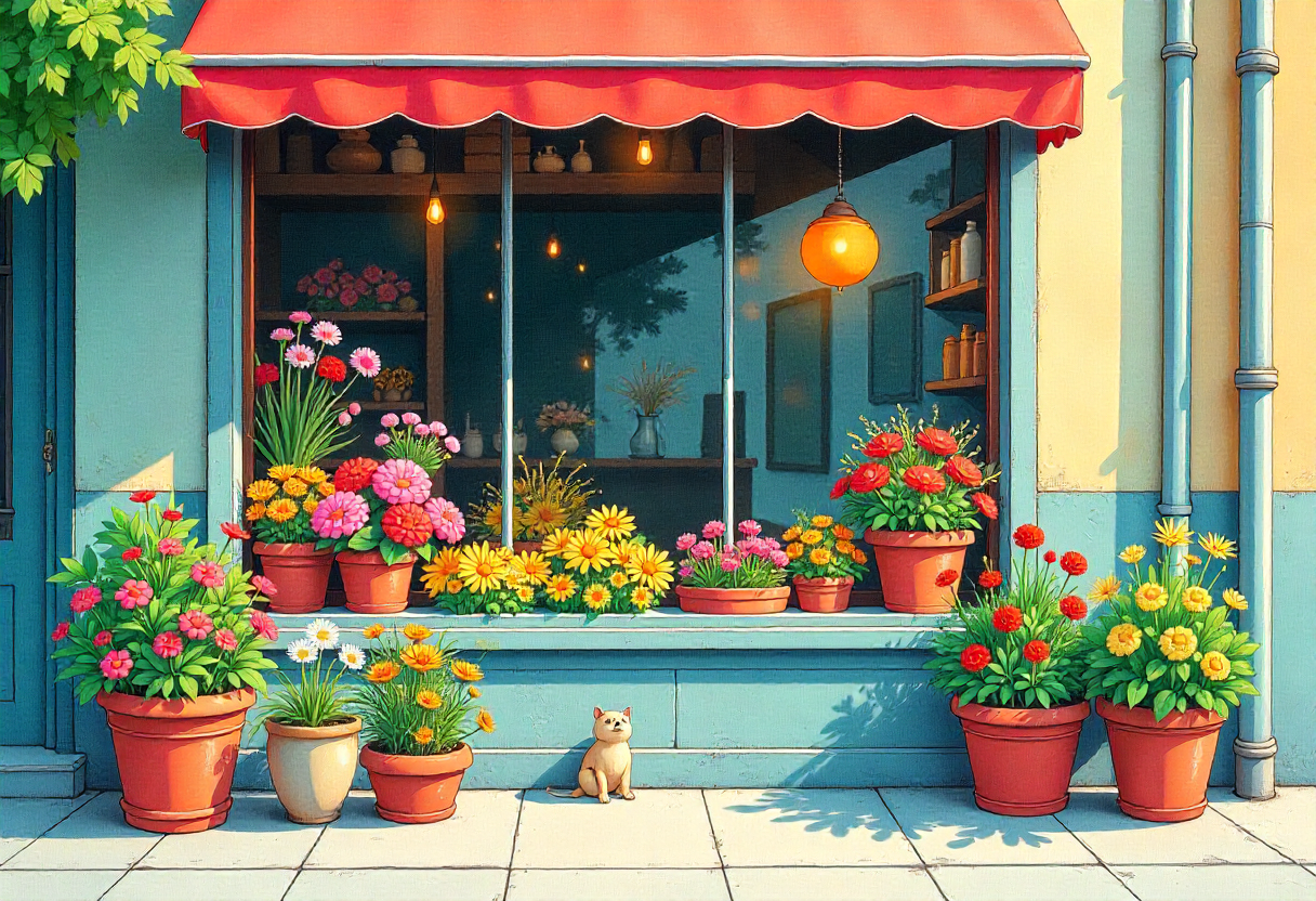 Florist Creating Custom Arrangement